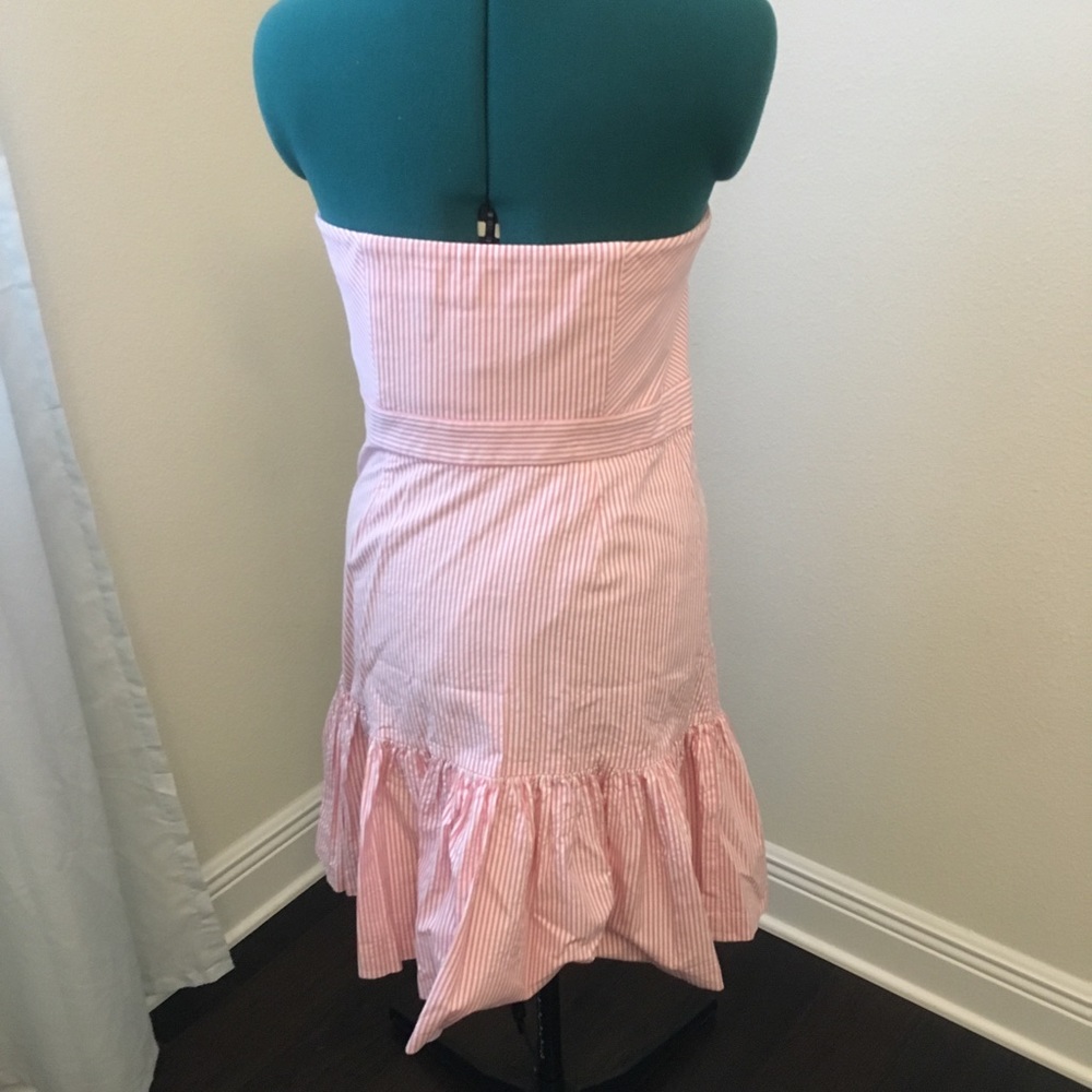 Strapless pink dress